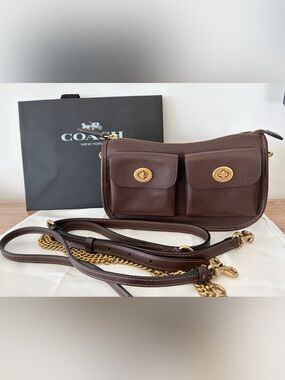 Coach Twin Lock Waverly Bag in Maple